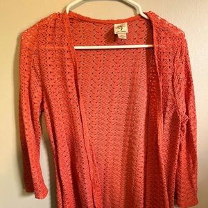 ORANGE KNIT CARDIGAN